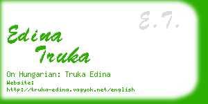 edina truka business card